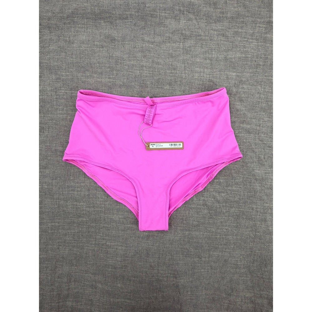 SKIMS Recycled Swim Boyshort High Waisted Bikini Bottom Neon Orchid Size M NWT